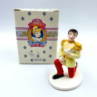Vintage Disney Classics Cinderella Prince Charming Porcelain Figurine By Schmid