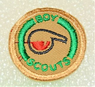 Boy Scout Chemist Proficiency Award Badge Tan Cloth Troop Large Like