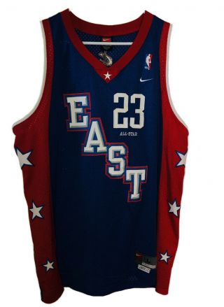 Vintage Nike Nba 2004 All Star East Lebron James 23 Cleveland Cavs Jersey Large
