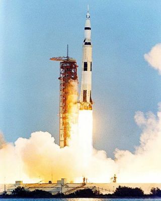 Apollo 13 Saturn V Rocket Launch 1970 8x10 Silver Halide Photo Print