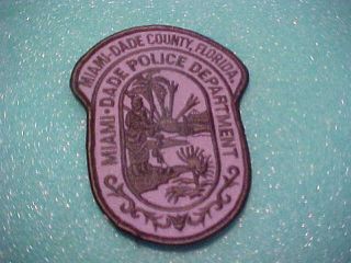 Miami - Dade County Florida Police Patch Shoulder Size Black & Blue