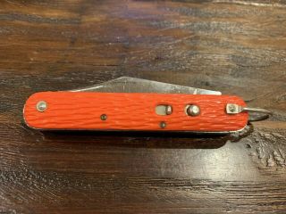 Vintage,  Schrade Walden,  Orange Us Paratrooper Pocket Knife