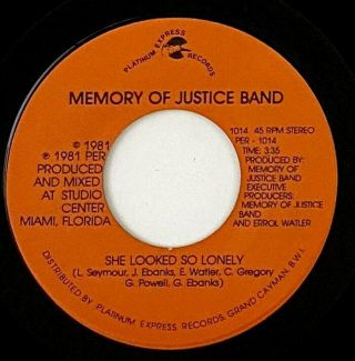 Memory Of Justice Band " She Looked So Lonely " Islands Modern Soul 45 Pe Mp3