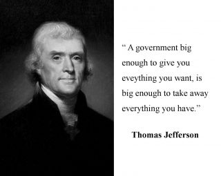 President Thomas Jefferson U.  S.  Big Government Quote 11 X 14 Photo Picture Bwf1