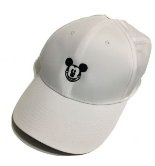 Disney Parks Mickey Mouse Icon Baseball Hat Nike Legacy 91 Dri Fit White