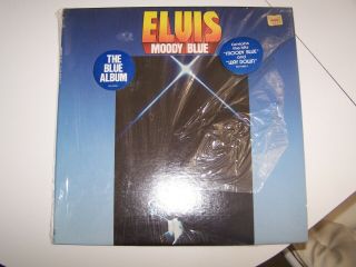 Vintage 1977 33 Record Album Rca Elvis Moody Blue - The Blue Album