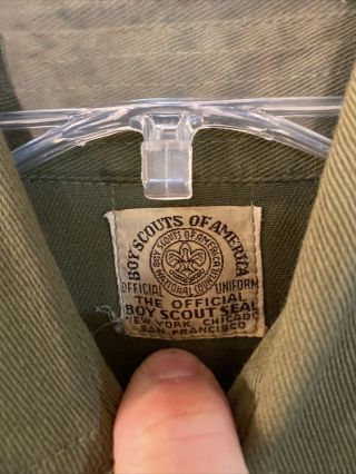 Vintage 1940s Or Older BSA Boy Scout uniform shirt metal buttons 7 2