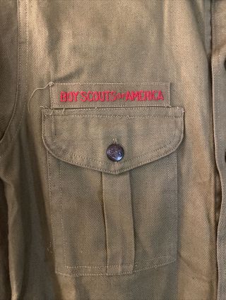 Vintage 1940s Or Older BSA Boy Scout uniform shirt metal buttons 7 3