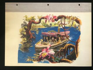 Disneyland Concept Art Lithograph 60th Vip Gift 9x12 1954 Jungle Cruise Iconic