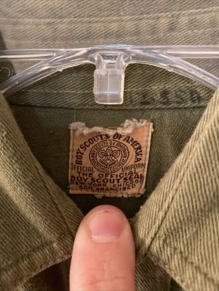 Vintage 1940s Or Older BSA Boy Scout uniform shirt metal buttons 10 2