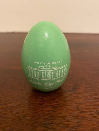 White House Donald Trump Easter Egg Roll 2020 Canceled Green Wooden Egg