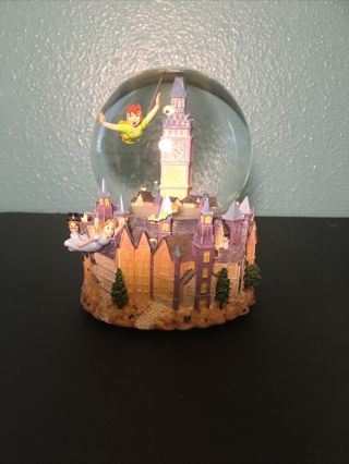 Disney Peter Pan 50th Anniversary Hallmark Motion Musical Snow Globe Snowglobe