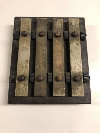 Antique J.  C.  Deagan 4 - Note Xylophone - Dinner Plate Chime 20