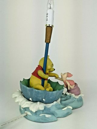 Disney Winnie The Pooh Piglet In Water Upside Down Umbrella Nursery Kids Lamp