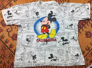The Walt Disney Company California Vintage Mickey Comics Tshirt Usa Made One Siz