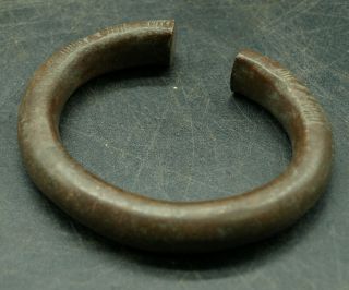 18th Century Bronze North African Tribal Bracelet Manilla Slave Trade (b2)