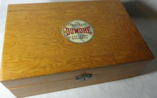 Vintage Dumore Duplex Grinder Model 8066 Wooden Box.  Plus Attachments