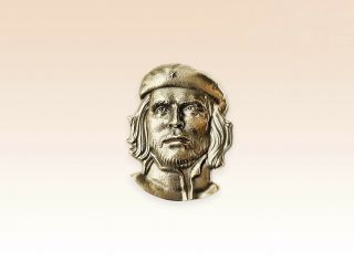 Badge Brooch Ernesto Che Guevara Cuban Revolution Bronze 1.  3 "