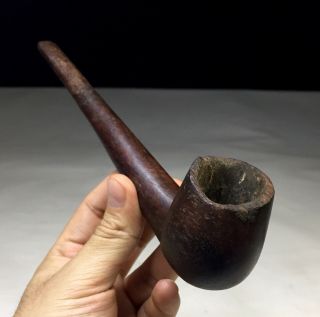 Old Antique Large African Tribal Kuba Pipe Wood From Congo Zaire Africa
