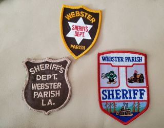 Set Of Webster Parish,  Louisiana Sheriff Patches
