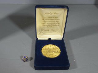 Reagan Medal Of Merit Presidential Task Force Coin Medallion & Tie Tack
