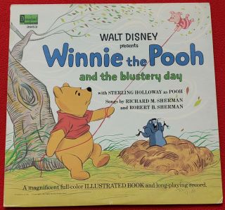 Winnie The Pooh And The Blustery Day Lp 1967 Vinyl Album & Storybook