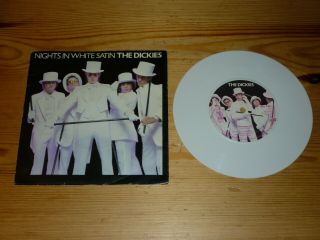 The Dickies Nights In White Satin 7 " Inch Single White Vinyl Record Ex / Nr