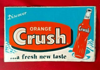Vintage Orange Crush Cola Soda Fountain Store Window Decal Sign Large Sticker
