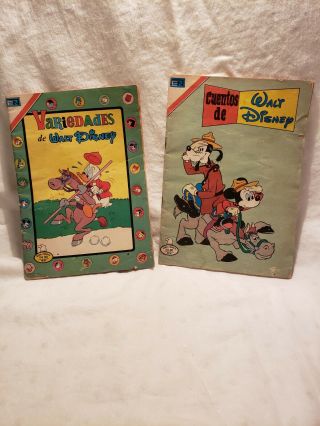 Walt Disney 1980’s Comic Books In Spanish Vintage Donald Duck Goofy