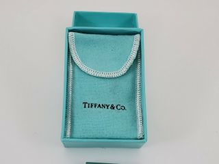 Vintage Tiffany & Co.  1837 Sterling Silver 925 Money Clip Holder w/ Pouch & Box 2