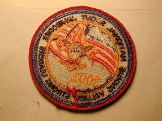 Boy Scout BSA 2001 National Jamboree youth participant patch blue - red border 2