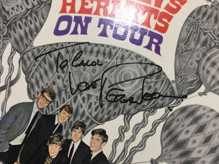 HERMAN ' S HERMITS Second Album On Tour LP E - 4295 ' 65 VG,  Signed By Herman 13D 2