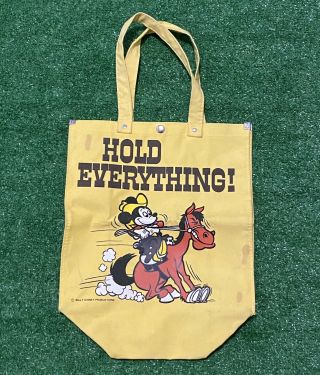 Vintage Mickey Mouse Walt Disney Canvas Tote Bag Hold Everything