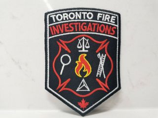 Toronto Fire Investigations Station Patch Hard To Find.  Last One I Have
