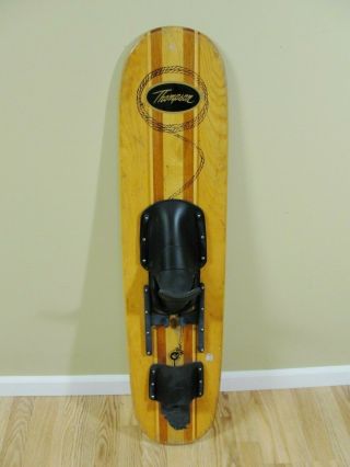 Vtg Thompson 42” Trick Wood Water Ski Single Rope Lasso Graphics