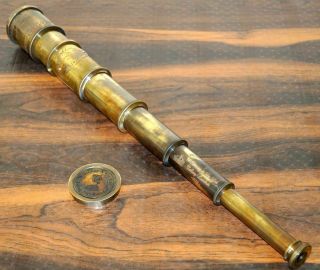 Nautical Vintage Antique Victorian Brass Telescope Collectible Maritime Gift 18 "