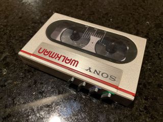 Sony Walkman Wm - 10 Cassette Player Silver/red Wm10 Vintage