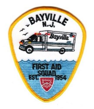 Bayville First Aid Squad Patch Jersey Nj Ems Ambulance Emt Paramedic Fire