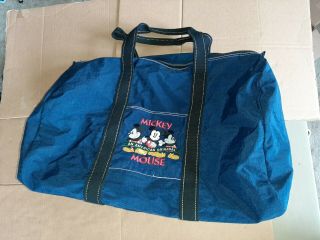 Vintage Walt Disney Mickey Mouse An American Large Duffle Bag