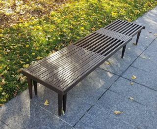 60s Expansion Slat Bench / Coffee Table - Mcm - Eames/danish Modern Era