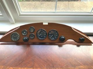 Vintage 3 Liter Bentley Instrument Panel Dash Board With Gauges