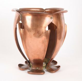 W A S Benson Arts And Crafts Copper Aesthetic Jardiniere Morris & Co W.  A.  S