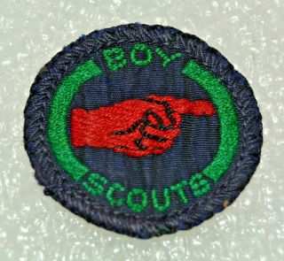 Sea Air Boy Scout Pathfinder / Guide Blue Proficiency Award Badge Black Back $1