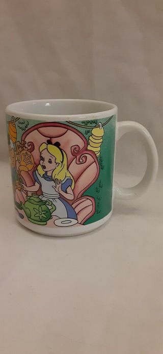 Alice In Wonderland Coffee Mug Cup Tea Party Walt Disney Classic 3 5/8 " X 3 3/8 "
