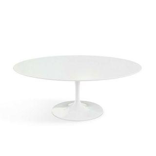 Saarinen Coffee Table 42 " Oval Knoll Design Within Reach Modern White Laminate