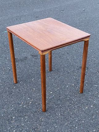 Teak Side Danish Mid - Century Modern 1960s Nesting Table Only 1