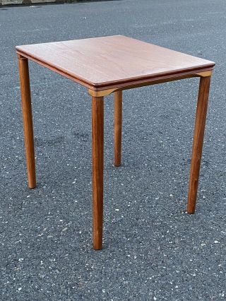 Teak Side Danish Mid - Century Modern 1960s Nesting Table Only 1 2