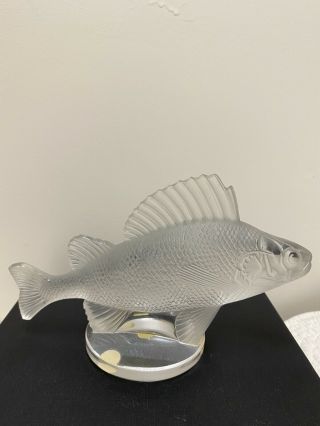 Vintage Lalique French France Crystal Perche Fish Car Mascot 1960’s