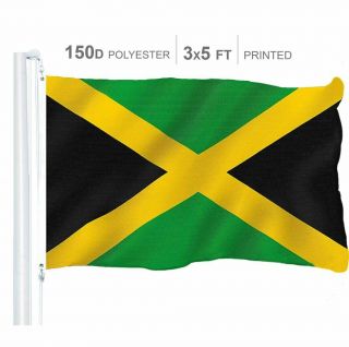 G128 – Jamaica (jamaican) Flag | 3x5 Feet | Printed 150d