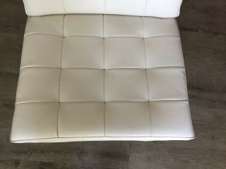 Mid Century Modern MCM Ludwig Mies van der Rohe Barcelona Style Chair White 3